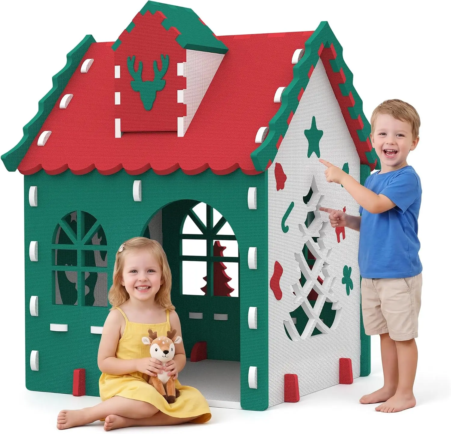 Kids Outdoor House With Kitchen - بيت لعب للأطفال بتصميم مطبخ، منزل