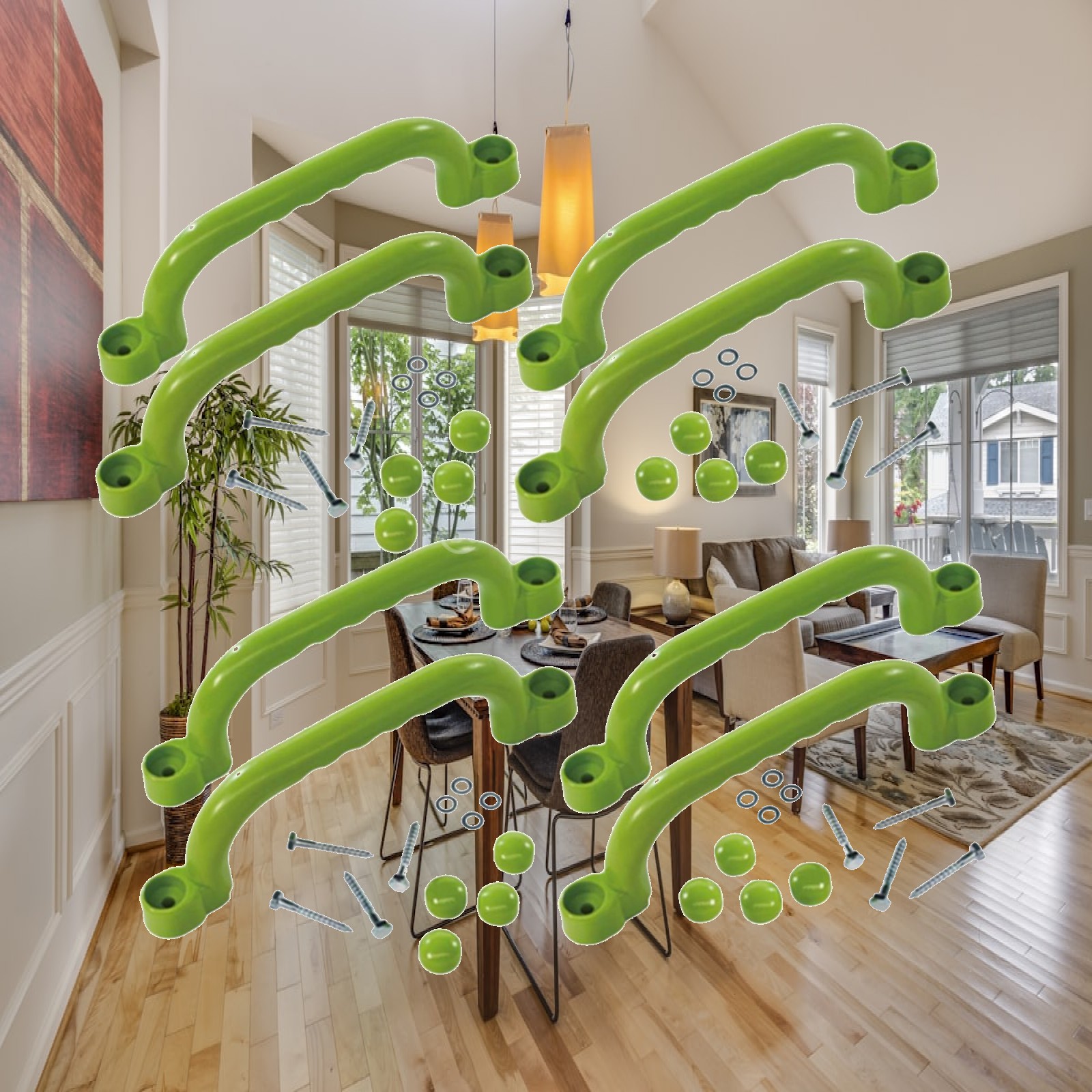 Kids Outdoor House Accessories - 8 مقابض تسلق للأطفال، هدايا للأطفال،