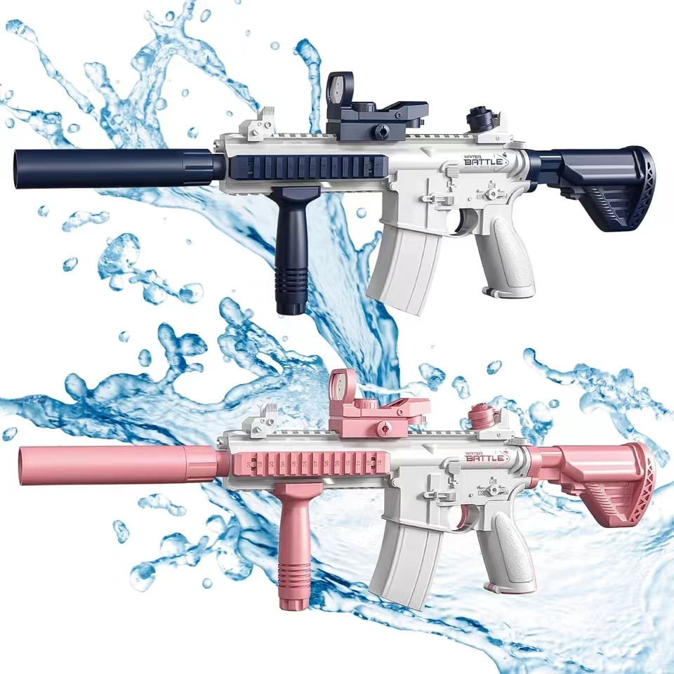 Kids Outdoor Water Play - مسدس ماء كهربائي للبالغين طراز M416،