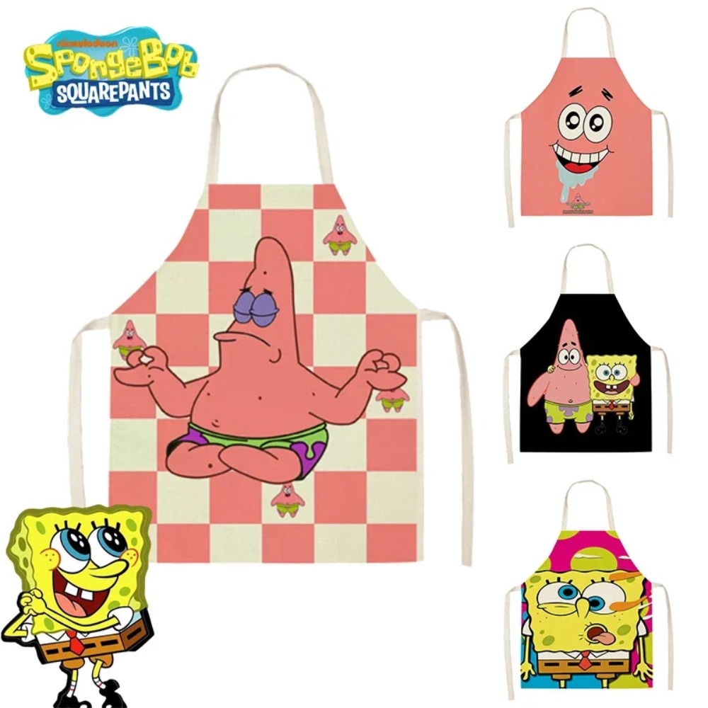 Kids Outdoor Kitchen Accessories - مرايل مطبخ سبونج بوب وباتريك للكبار،