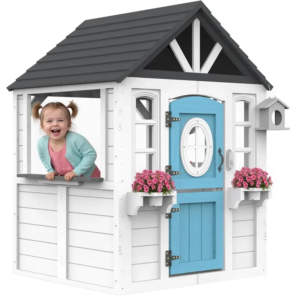 Kids Outdoor House With Kitchen - بيت لعب خشبي للأطفال من YOE