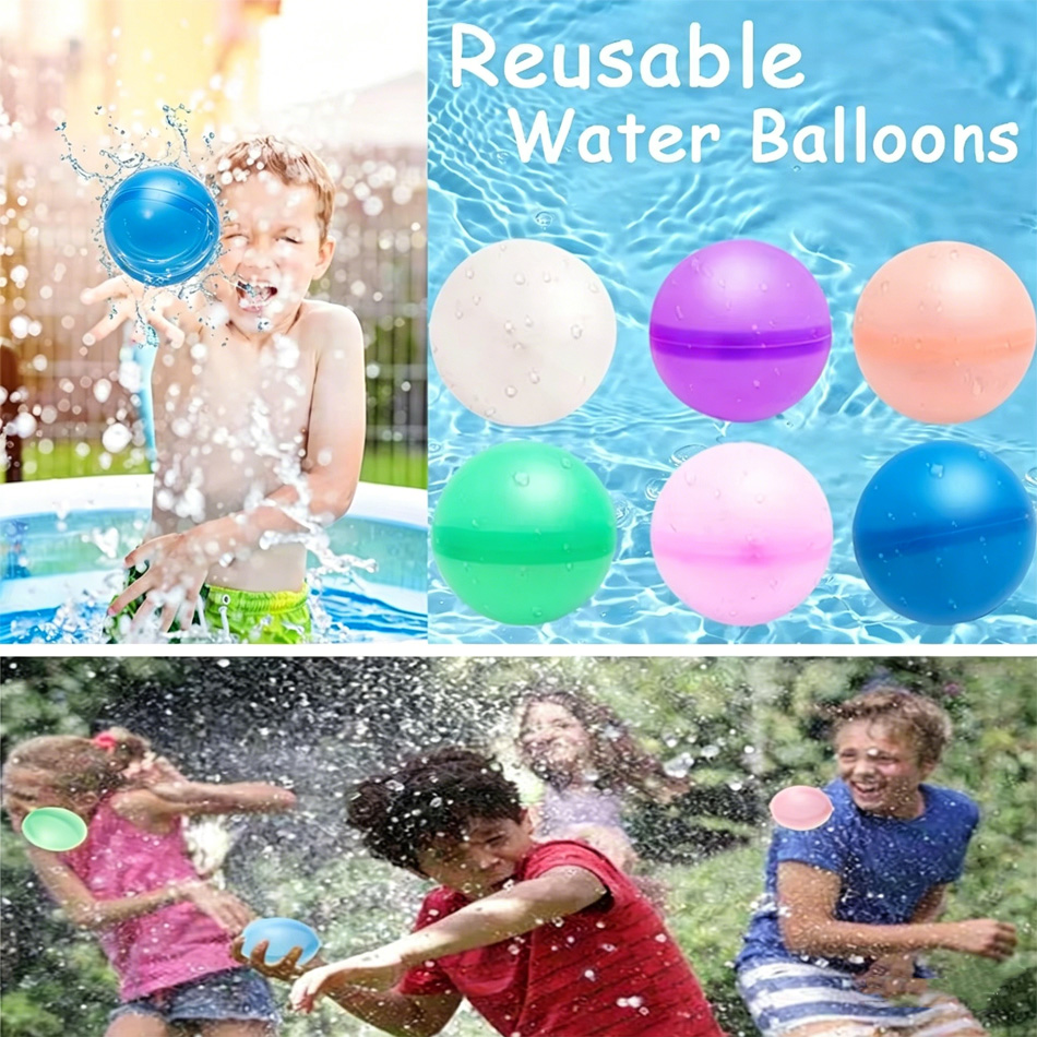 Kids Outdoor Water Play - بالونات ماء قابلة لإعادة الاستخدام، ألعاب