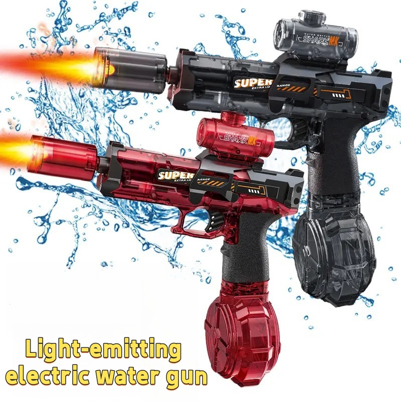 Kids Outdoor Water Play - مسدس ماء كهربائي مضيء بتقنية LED