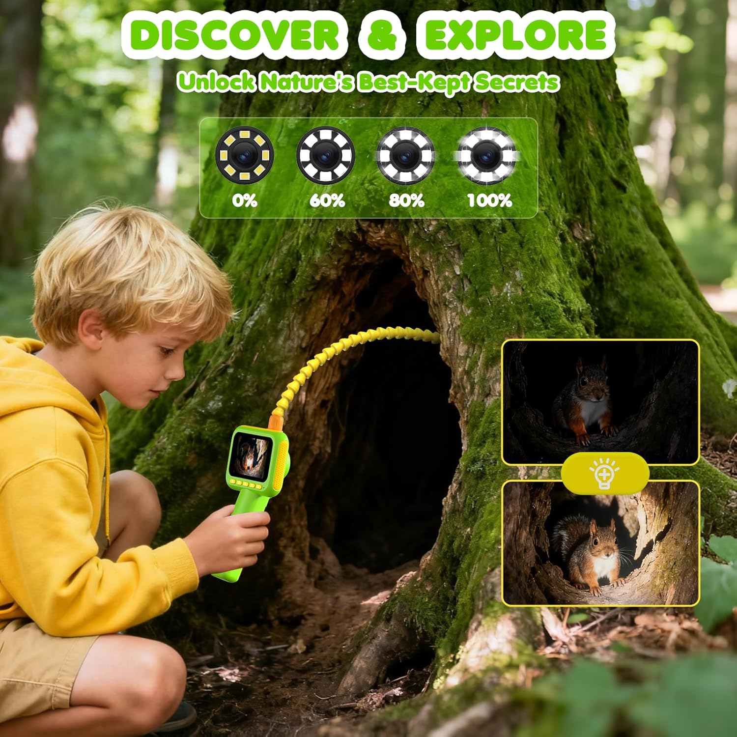 Kids Outdoor Education - منظار داخلي للأطفال، كاميرا فحص على