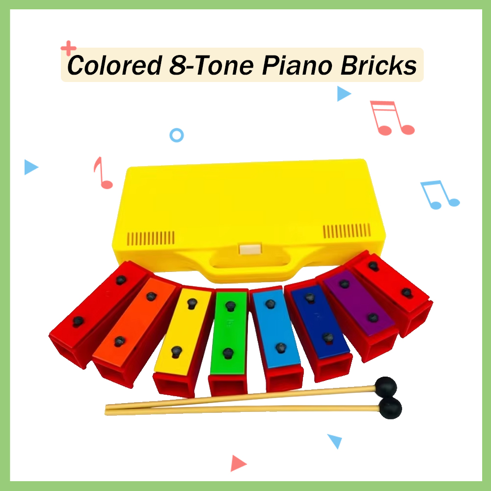 Kids Outdoor Xylophone - أجراس الرنان المحمولة 8 ملاحظات لوني