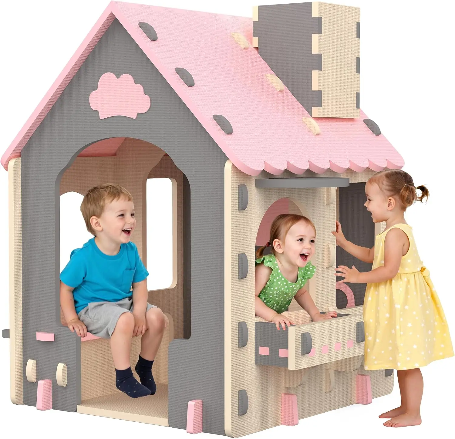 Kids Outdoor House With Kitchen - بيت لعب للأطفال بتصميم مطبخ، منزل