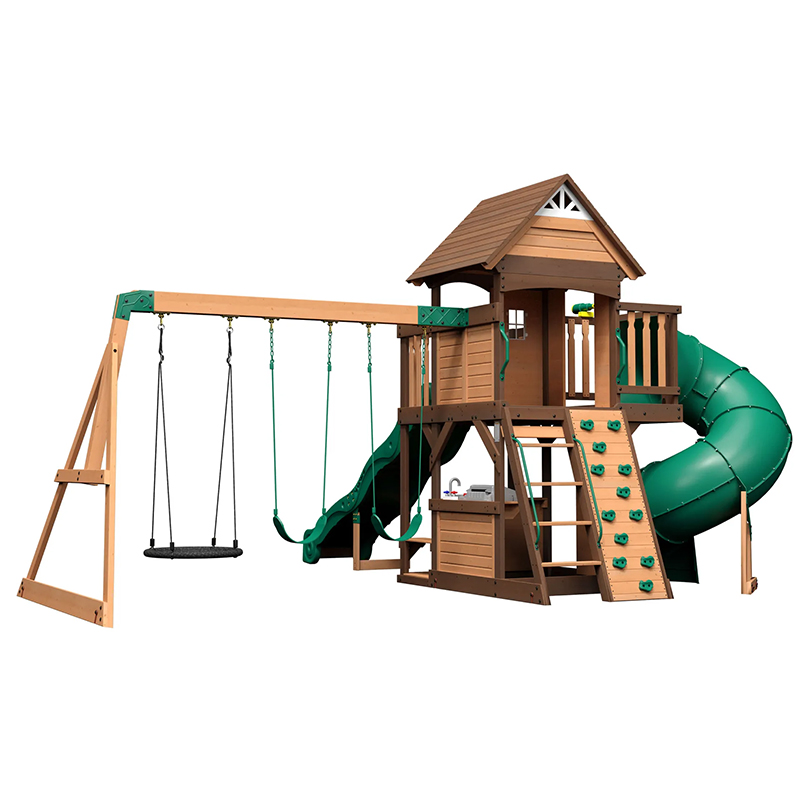 مجموعة ألعاب خشبية خارجية للأط - مراجعة Kids Outdoor Monkey Bars وسعره