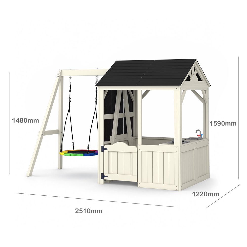 أثاث ومباني حدائق، بيت لعب للأ - مراجعة Kids Outdoor House With Kitchen وسعره