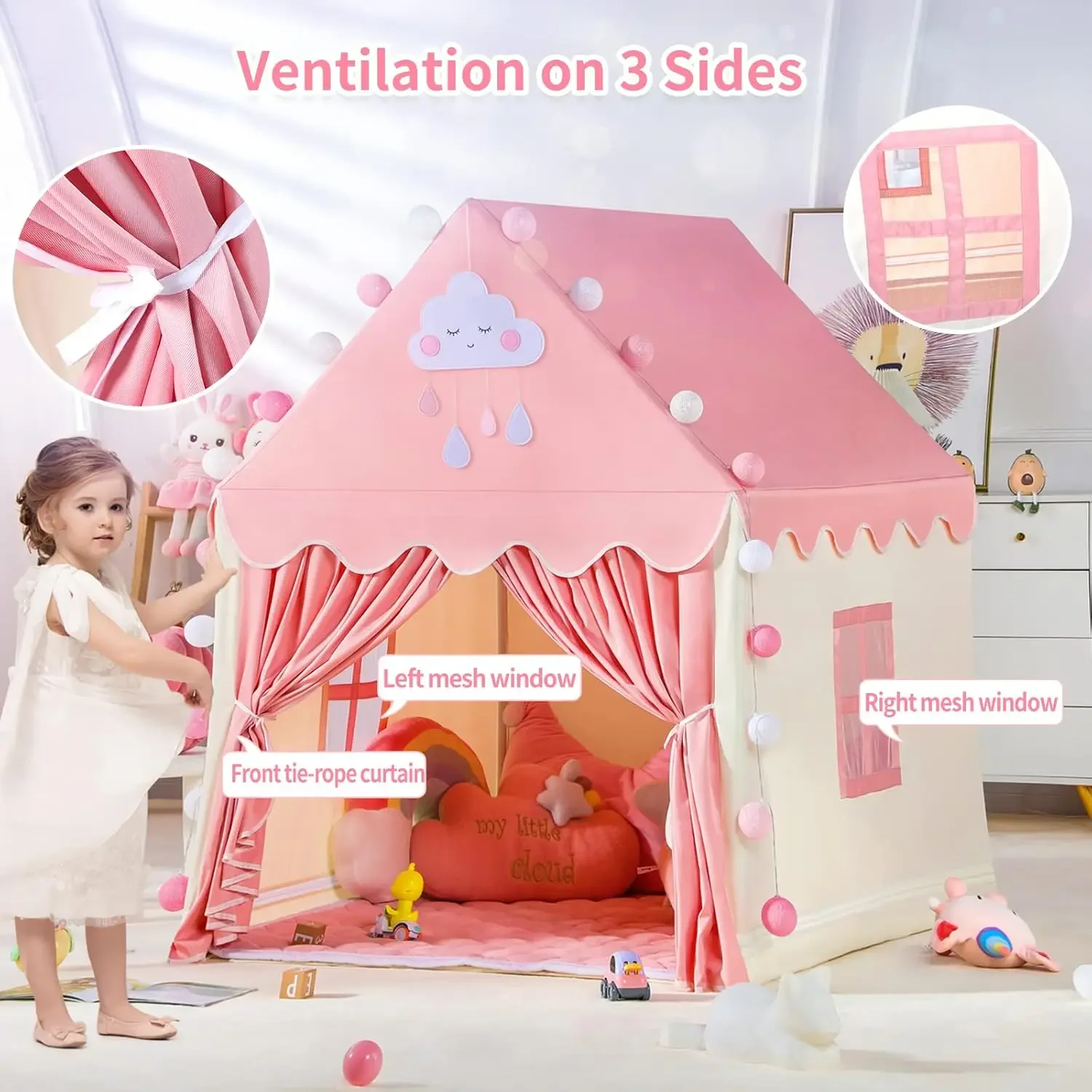 الأطفال تلعب خيمة الأميرة القل - مراجعة Kids Outdoor House Accessories وسعره