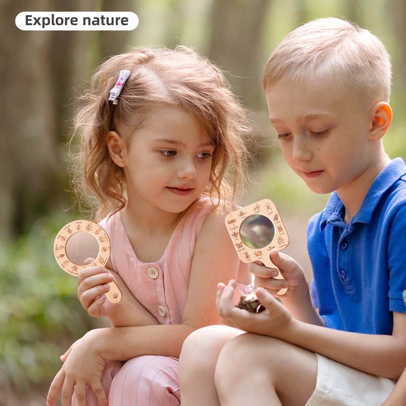 مجموعة عدسات مكبرة خشبية لاستك - مراجعة Kids Outdoor Education وسعره