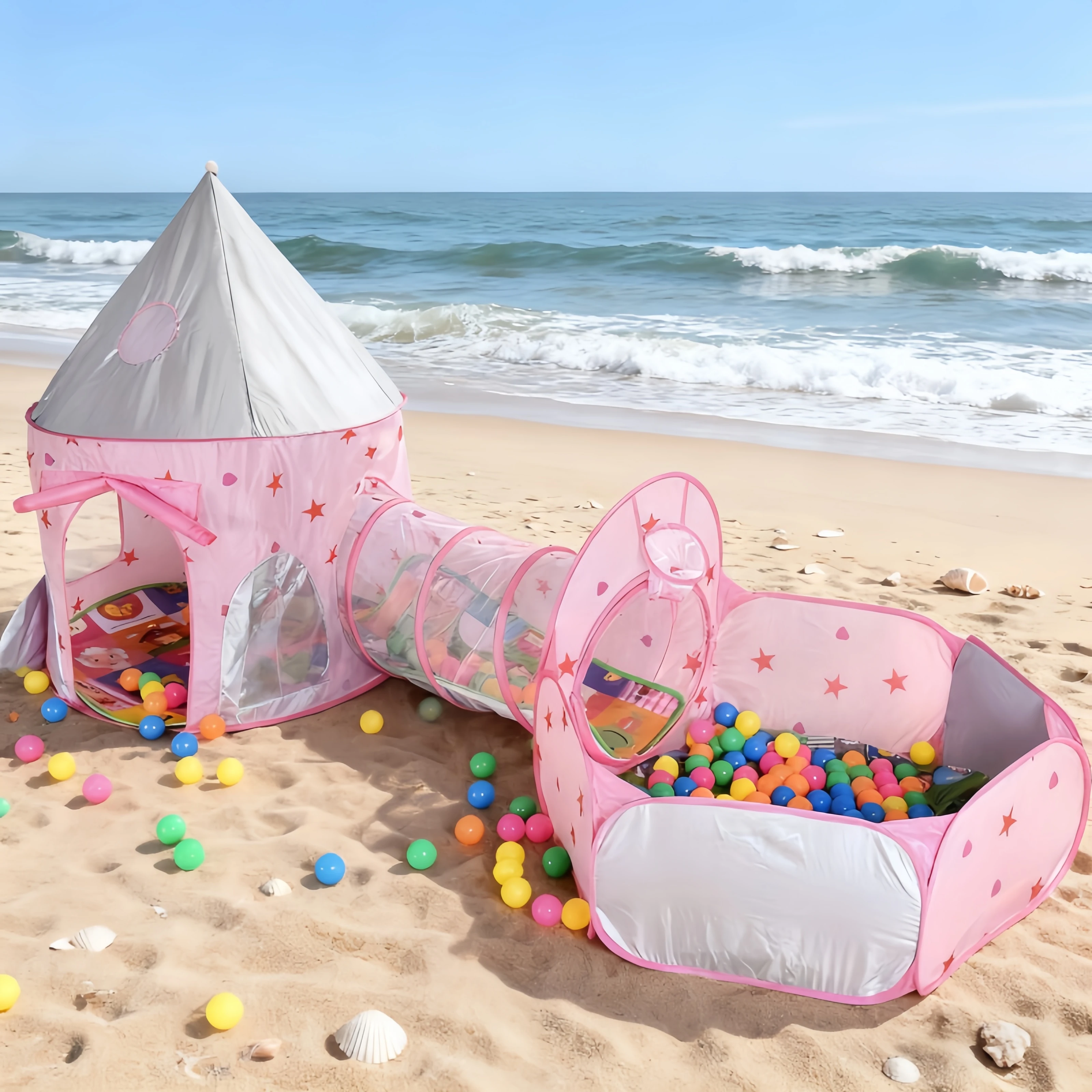 3 في 1 خيمة أطفال محمولة على ش - مراجعة Kids Outdoor House Accessories وسعره