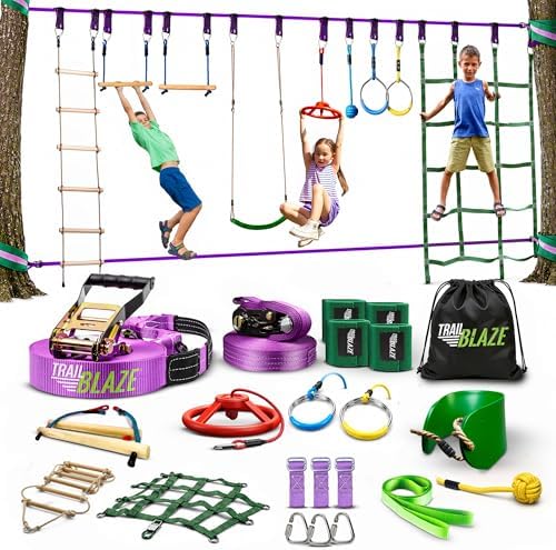 مسار عقبات للأطفال - متعة خارج - مراجعة Kids Outdoor Monkey Bars وسعره