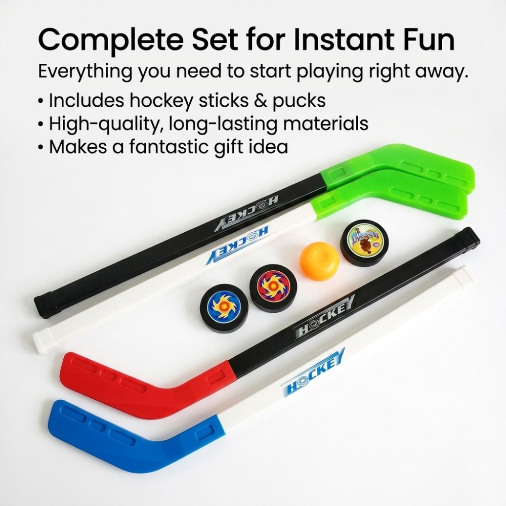 عصا هوكي بلاستيكية 72 سم للأطف - مراجعة Kids Outdoor Hockey Set وسعره