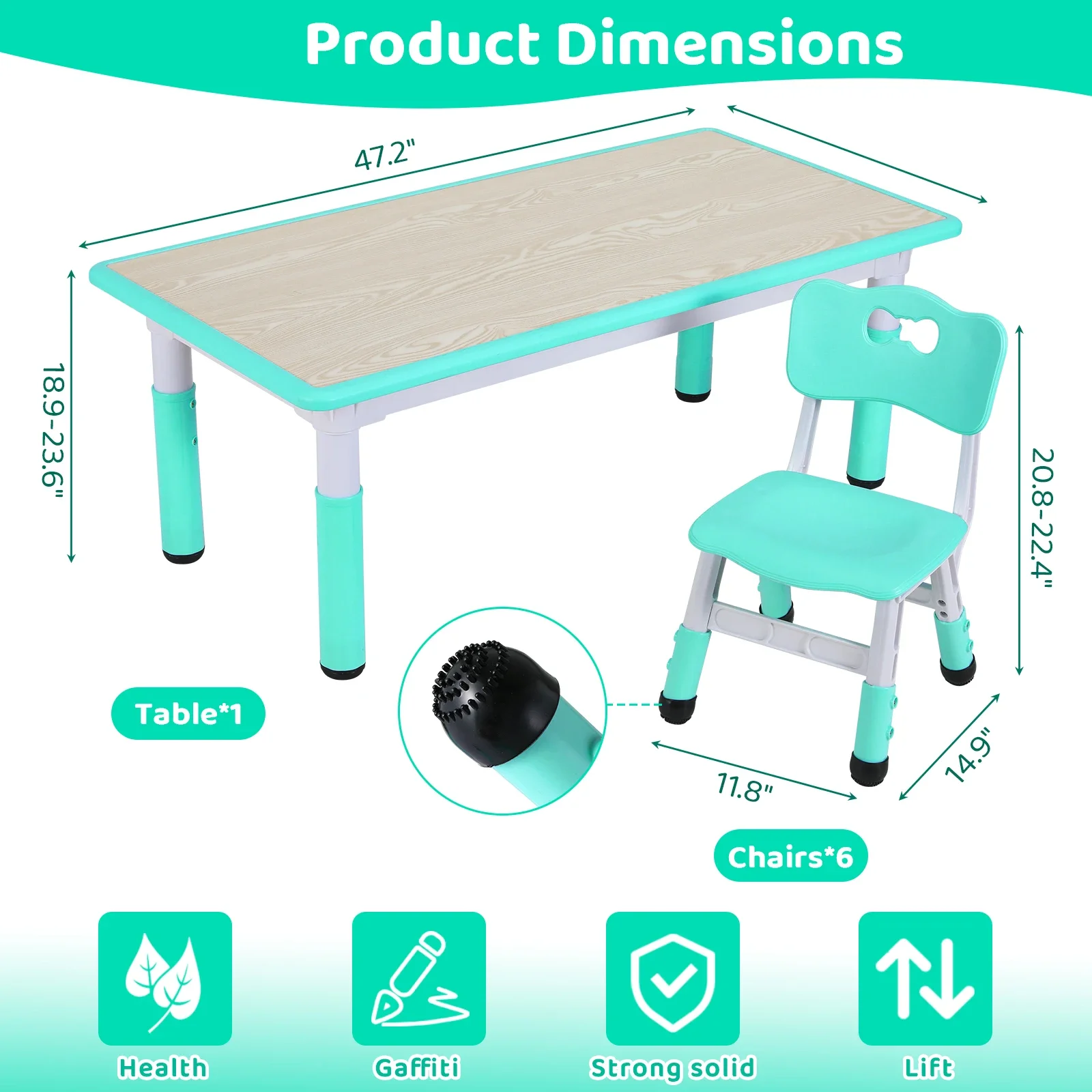 مجموعة طاولة وكرسي للأطفال قاب - مراجعة Kids Outdoor Table And Chairs وسعره