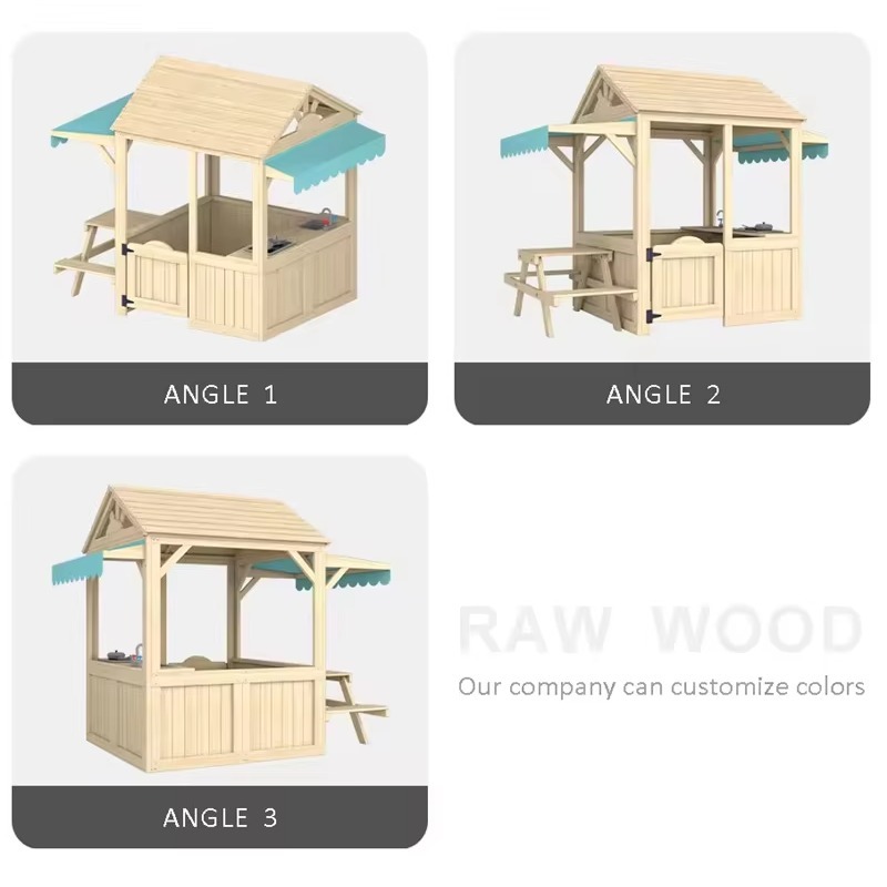بيت لعب خشبي للأطفال للاستخدام - مراجعة Kids Outdoor House With Kitchen وسعره