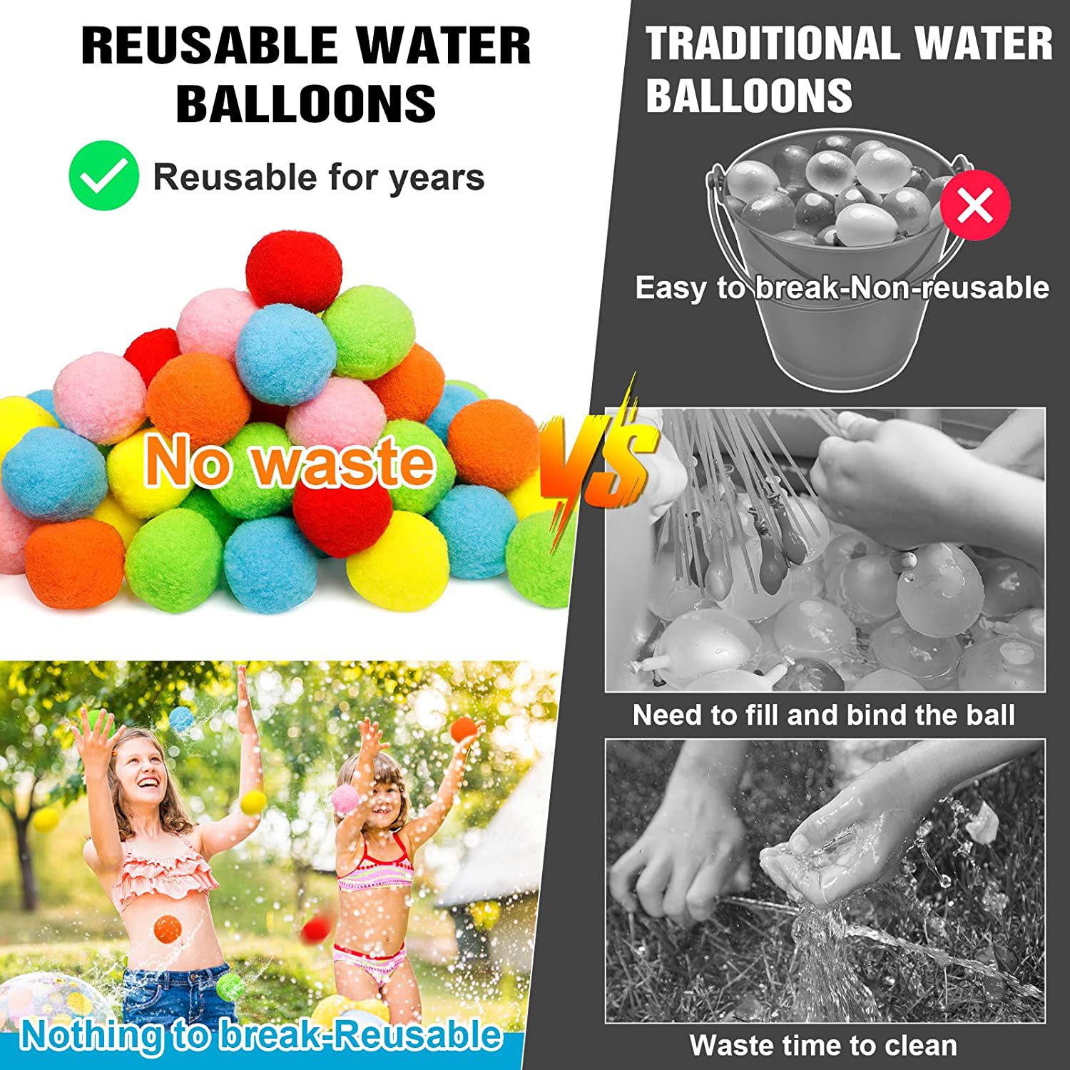 12/30/60 قطعة بالونات المياه ا - مراجعة Kids Outdoor Water Play وسعره