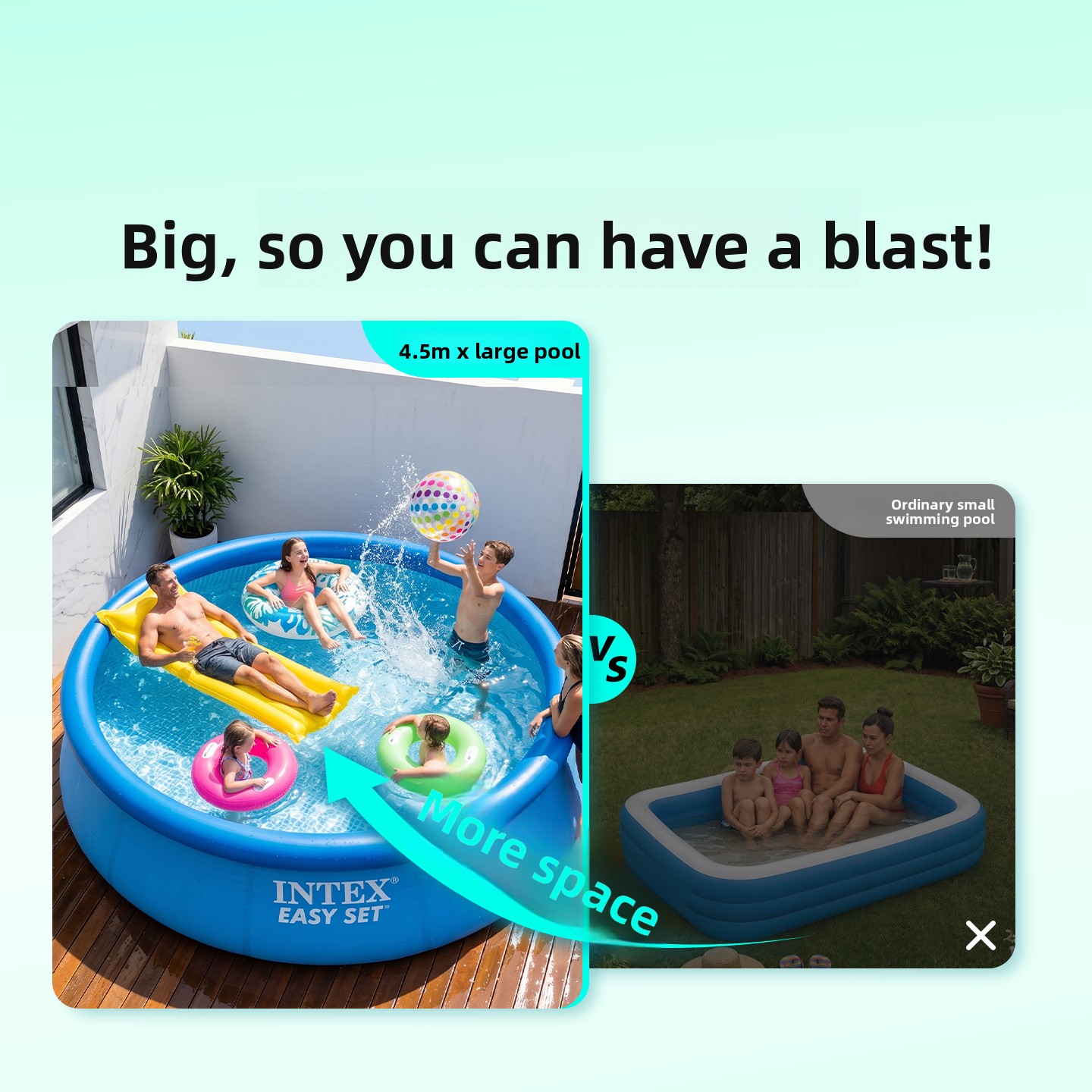 حوض سباحة عائلي قابل للنفخ كبي - مراجعة Kids Outdoor Water Play وسعره